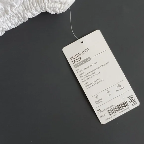 Athleta NWT Yosemite Tank Top White, Size XL - Picture 4 of 6